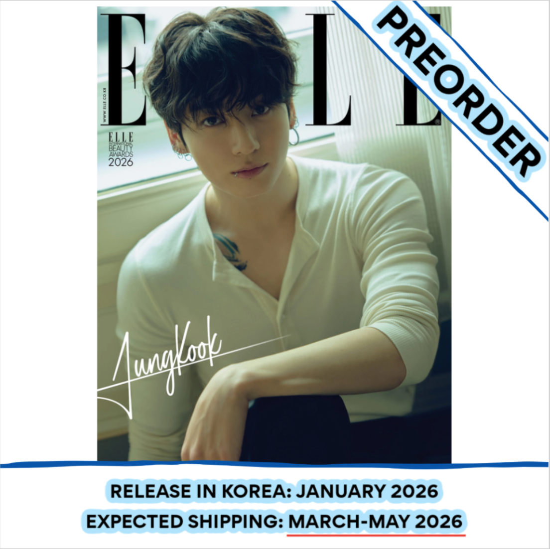 [PREORDER] ELLE - [2026 January] - Cover : BTS JUNGKOOK