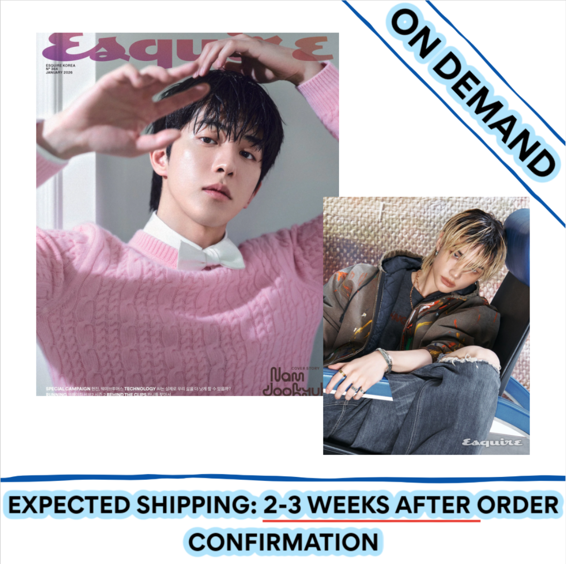 [ON DEMAND] ESQUIRE KOREA - January 2026 [RANDOM Cover: NAM JOO HYUK, Main Content: STRAY KIDS HYUNJIN]