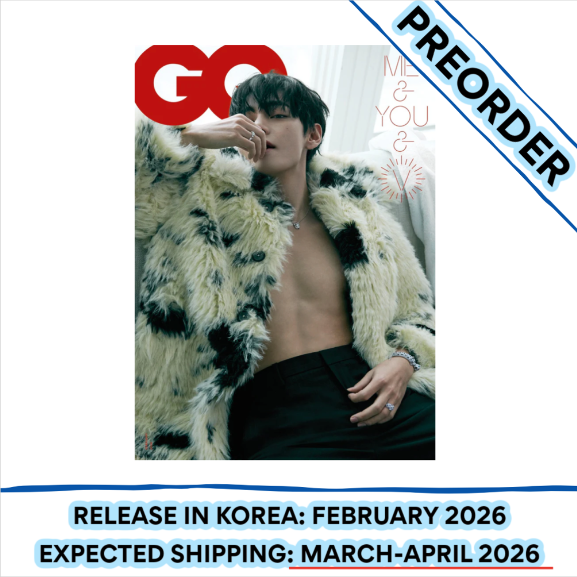 [PREORDER] BTS V - GQ MAGAZINE FEBRUARY 2026 ISSUE (Cover Choice)