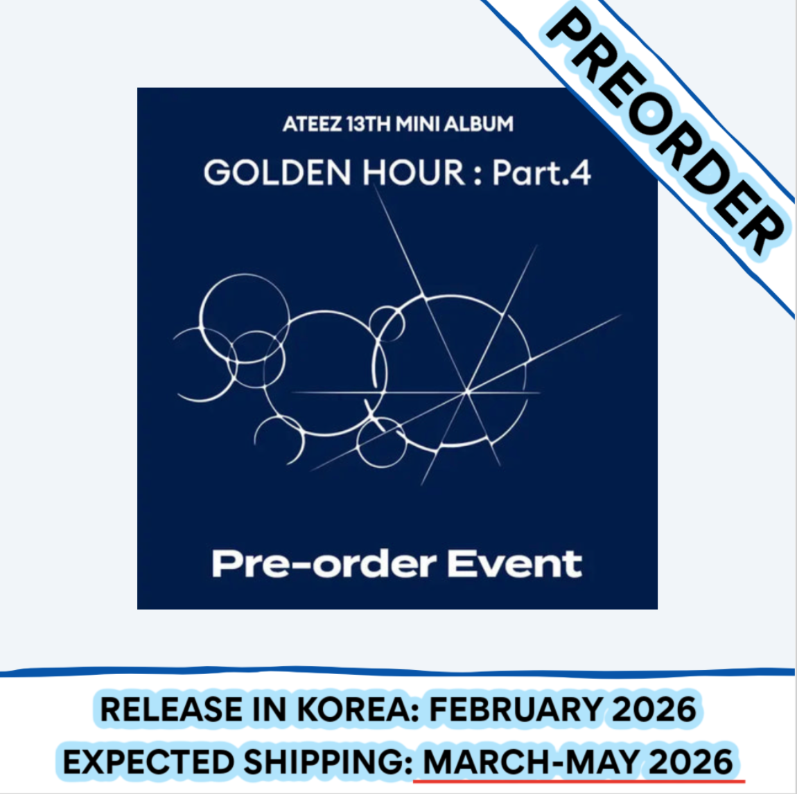 [PREORDER] ATEEZ - GOLDEN HOUR : PART.4 13TH MINI ALBUM FROMM STORE GIFT STANDARD SET