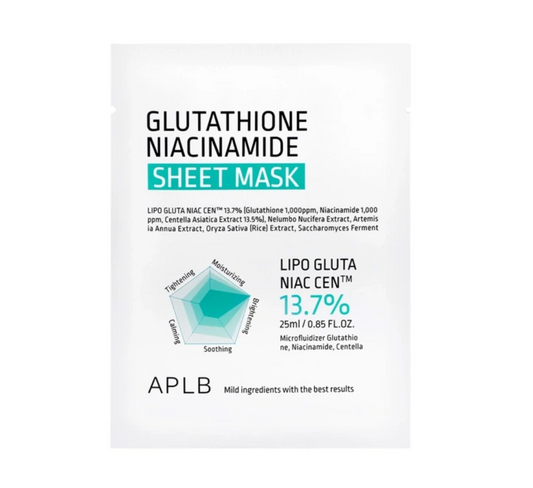 APLB – Glutathione Niacinamide, Beauty Sheet Mask, 1 sheet, 25ml
