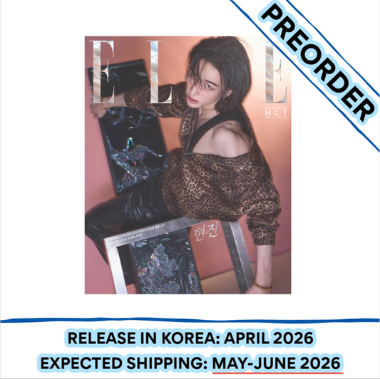 [PREORDER] Stray Kids HYUNJIN - ELLE Magazine 2026 April Issue - Cover F (Book-in-Book Cover: NCT WISH SAKUYA)