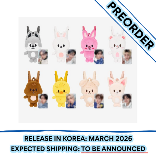[PREORDER] Stray Kids 6TH FANMEETING OFFICIAL MD [STAY in Our Little House] - SKZOO PLUSH BACKPACK (Member Choice)