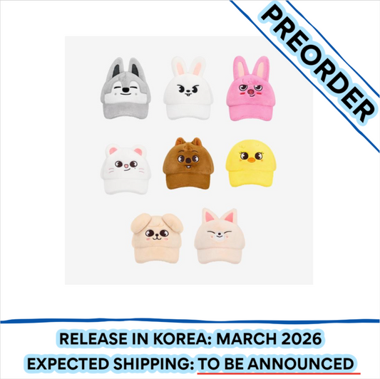 [PREORDER] Stray Kids 6TH FANMEETING OFFICIAL MD [STAY in Our Little House] - SKZOO PLUSH CAP (Member Choice)