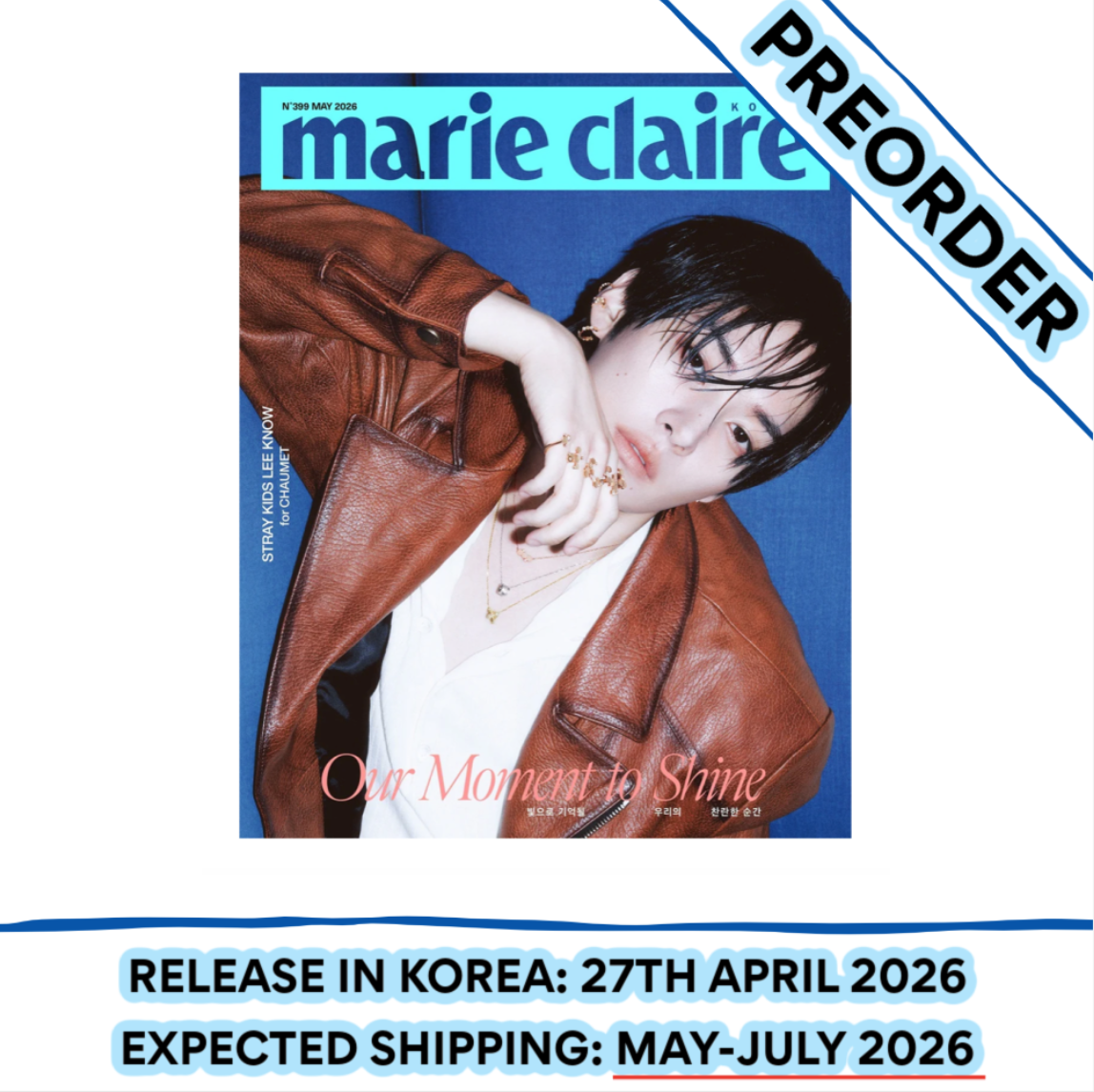 [PREORDER] Stray Kids LEE KNOW - MARIE CLAIRE MAGAZINE 2026 MAY ISSUE COVER A