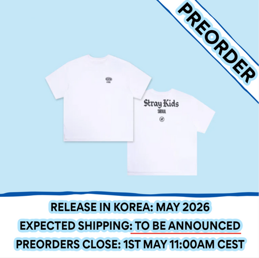 [PREORDER] Stray Kids - [SKZOO EVERYWHERE ALL AROUND THE WORLD POP-UP STORE IN SEOUL OFFICIAL OFFLINE MD] T-SHIRT SEOUL Ver.