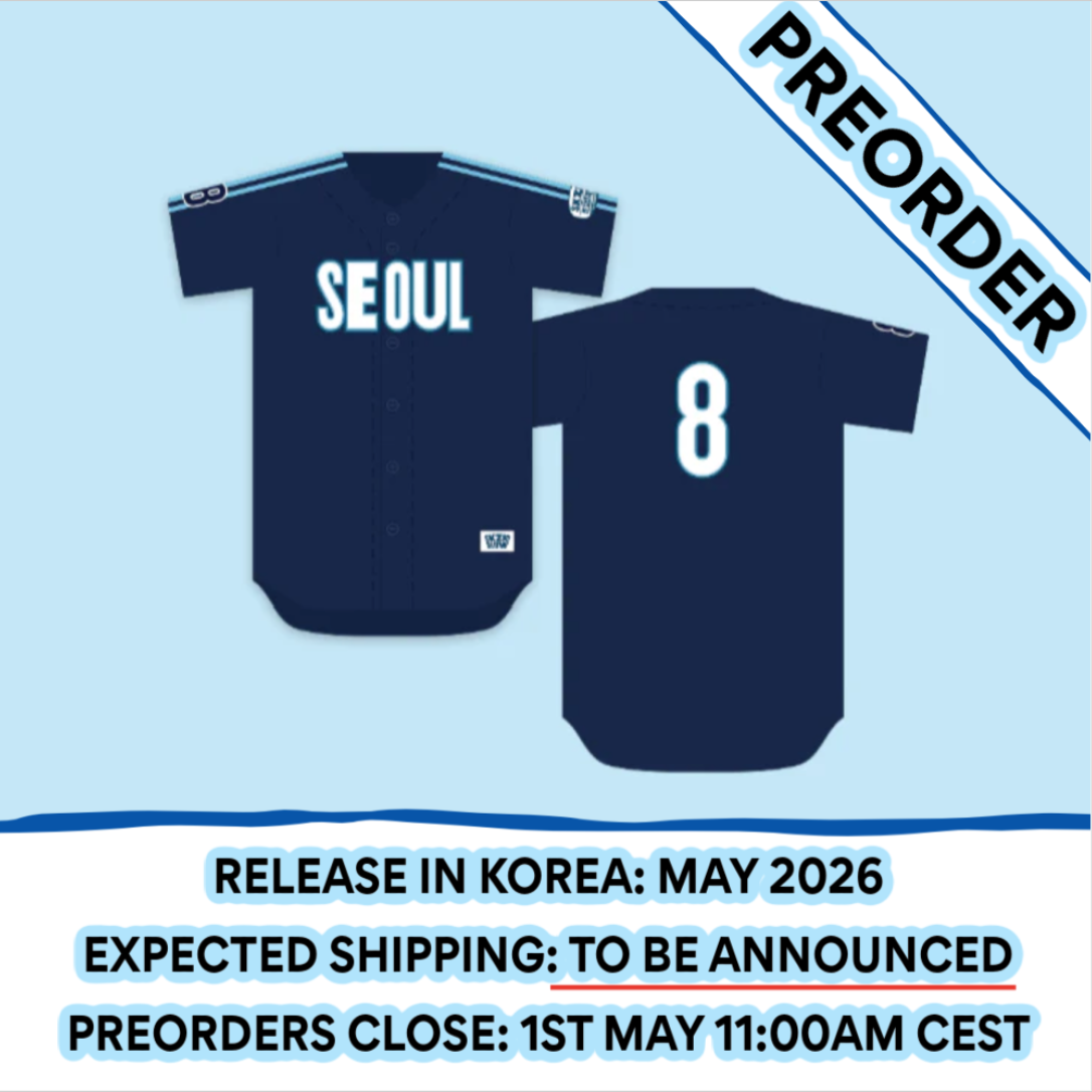 [PREORDER] Stray Kids - [SKZOO EVERYWHERE ALL AROUND THE WORLD POP-UP STORE IN SEOUL OFFICIAL OFFLINE MD] BASEBALL JERSEY SEOUL Ver.