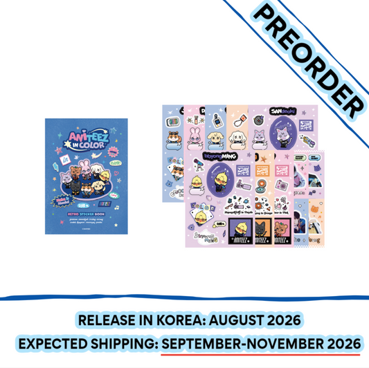 [PREORDER] ATEEZ X ANITEEZ POP-UP STORE 'ANITEEZ IN COLOR' OFFICIAL MD - RETRO STICKER BOOK