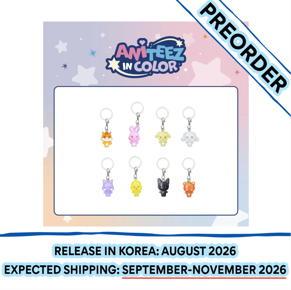 [PREORDER] ATEEZ X ANITEEZ POP-UP STORE 'ANITEEZ IN COLOR' OFFICIAL MD - ANITEEZ CLEAR MASCOT CHARM (Random 1 out of 8)