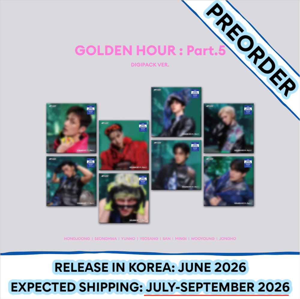 [PREORDER] ATEEZ - 14th Mini Album GOLDEN HOUR : PART.5 Digipack Ver. HELLO82 EUROPE EXCLUSIVE (Random Member)