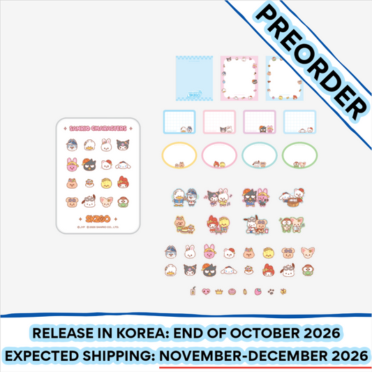[PREORDER] [SHIPS IN NOV-DEC] Stray Kids - [2026 SKZOO X SANRIO CHARACTERS OFFICIAL MD] TIN CASE STICKY NOTE SET