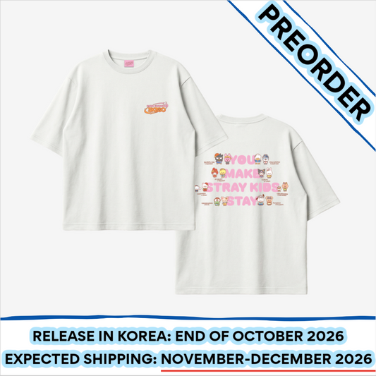 [PREORDER] [SHIPS IN NOV-DEC] Stray Kids - [2026 SKZOO X SANRIO CHARACTERS OFFICIAL MD] T-SHIRT (ONE SIZE)