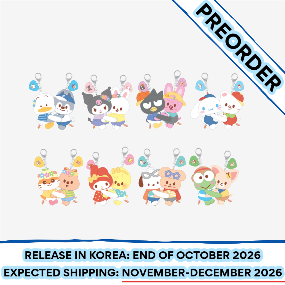 [PREORDER] [SHIPS IN NOV-DEC] Stray Kids - [2026 SKZOO X SANRIO CHARACTERS OFFICIAL MD] HUG PLUSH KEYRING (Type Choice)