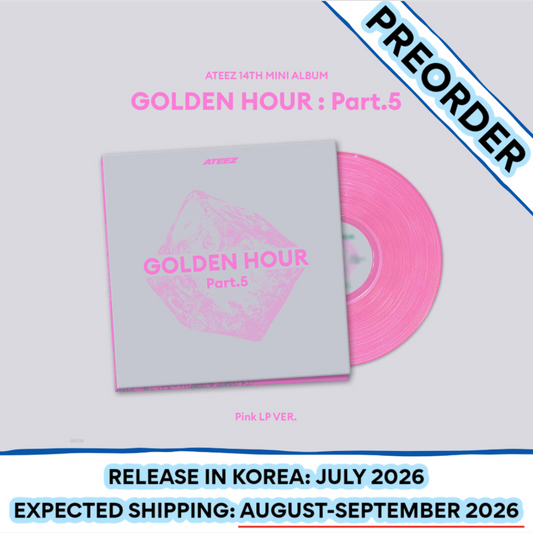 [PREORDER] [SHIPS IN AUG-SEPT] ATEEZ - GOLDEN HOUR : PART.5 14TH MINI ALBUM PINK LP Ver.