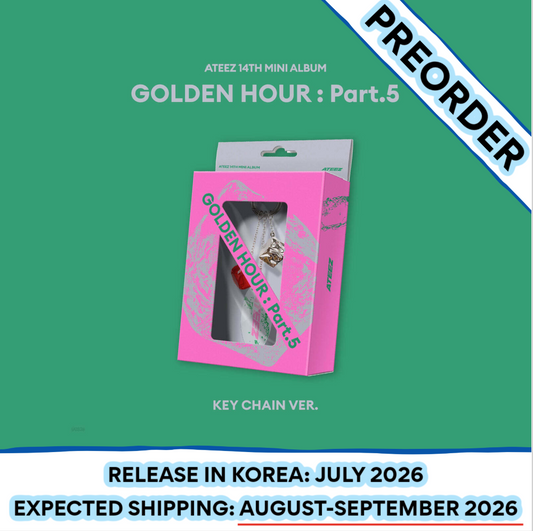 [PREORDER] [SHIPS IN AUG-SEPT] ATEEZ - GOLDEN HOUR : PART.5 14TH MINI ALBUM KEYCHAIN Ver.