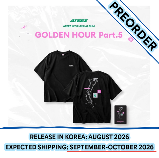 [PREORDER] [SHIPS IN SEPT-OCT] ATEEZ - [POP-UP STORE [GOLDEN HOUR : Part.5] MD] SHORT SLEEVE T-SHIRT
