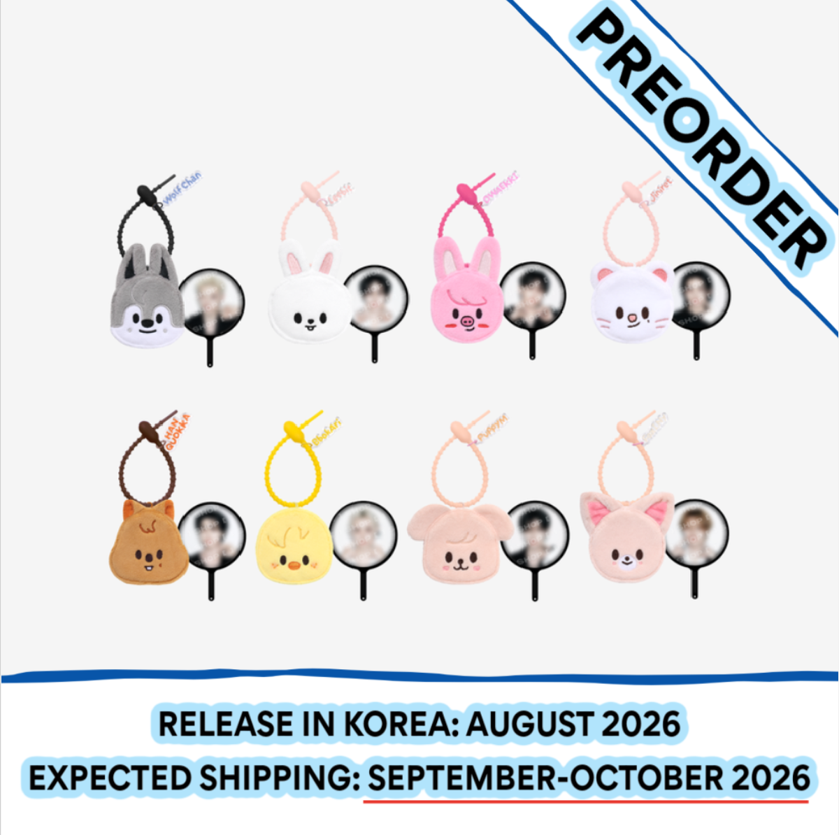 [PREORDER] [SHIPS IN SEPT-OCT] Stray Kids - World Tour [RUN IT SEOUL] OFFICIAL MD - SKZOO PLUSH MINI PICKET KEYRING (SKZOO Choice)