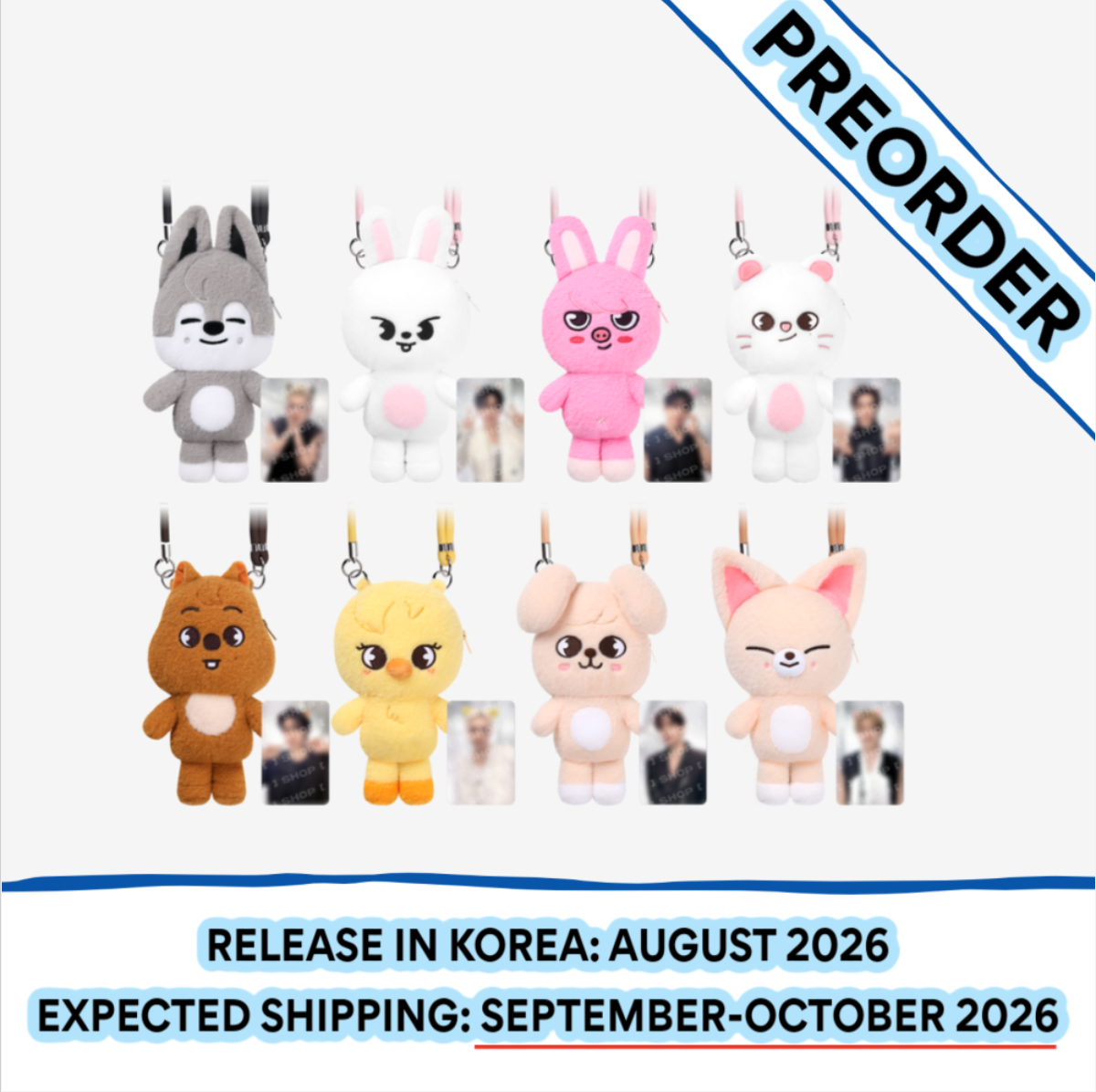 [PREORDER] [SHIPS IN SEPT-OCT] Stray Kids - World Tour [RUN IT SEOUL] OFFICIAL MD - SKZOO PLUSH CROSS BAG (SKZOO Choice)
