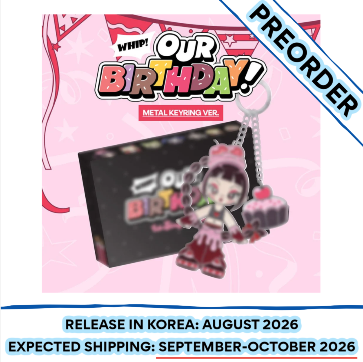 [PREORDER] [SHIPS IN SEPT-OCT] OURBIRTHDAY - OUR BIRTHDAY 1ST SINGLE ALBUM METAL KEYRING Ver.