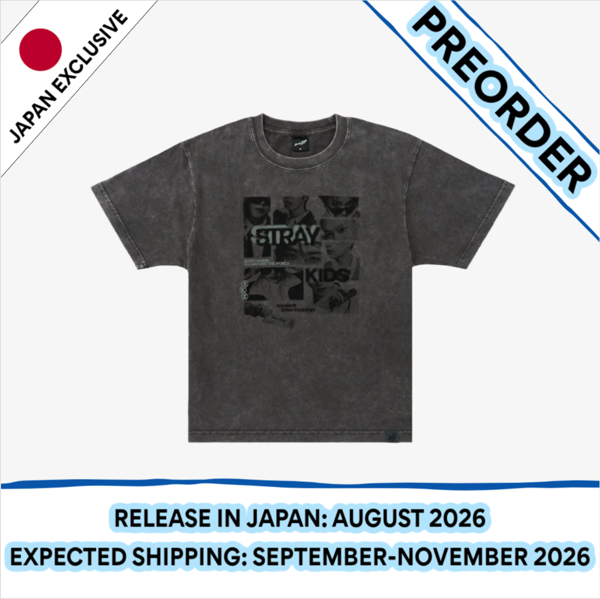 [PREORDER] [SHIPS IN SEPT-NOV] Stray Kids - World Tour [RUN IT JAPAN] OFFICIAL MD PHOTO T-SHIRT (Size Choice)