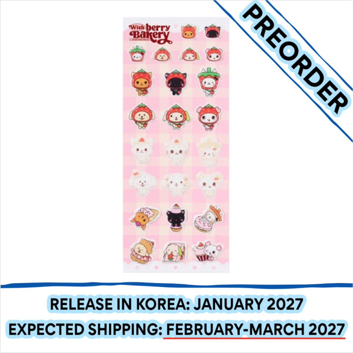[PREORDER] [SHIPS IN FEB-MAR 2027] NCT WISH - [WISHBERRY BAKERY] OFFICIAL MD FLUFFY STICKER