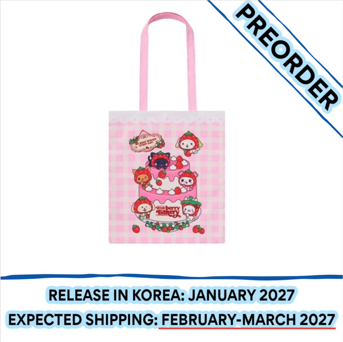 [PREORDER] [SHIPS IN FEB-MAR 2027] NCT WISH - [WISHBERRY BAKERY] OFFICIAL MD TOTE BAG