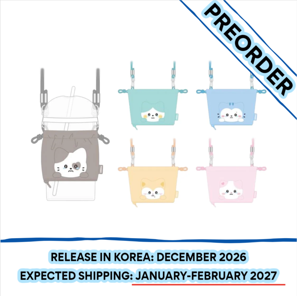 [PREORDER] [SHIPS IN JAN-FEB 2027] ITZY - ALL IN, MIDZY 5TH FAN MEETING OFFICIAL MD TWINZY CUP HOLDER POUCH (Member Choice)