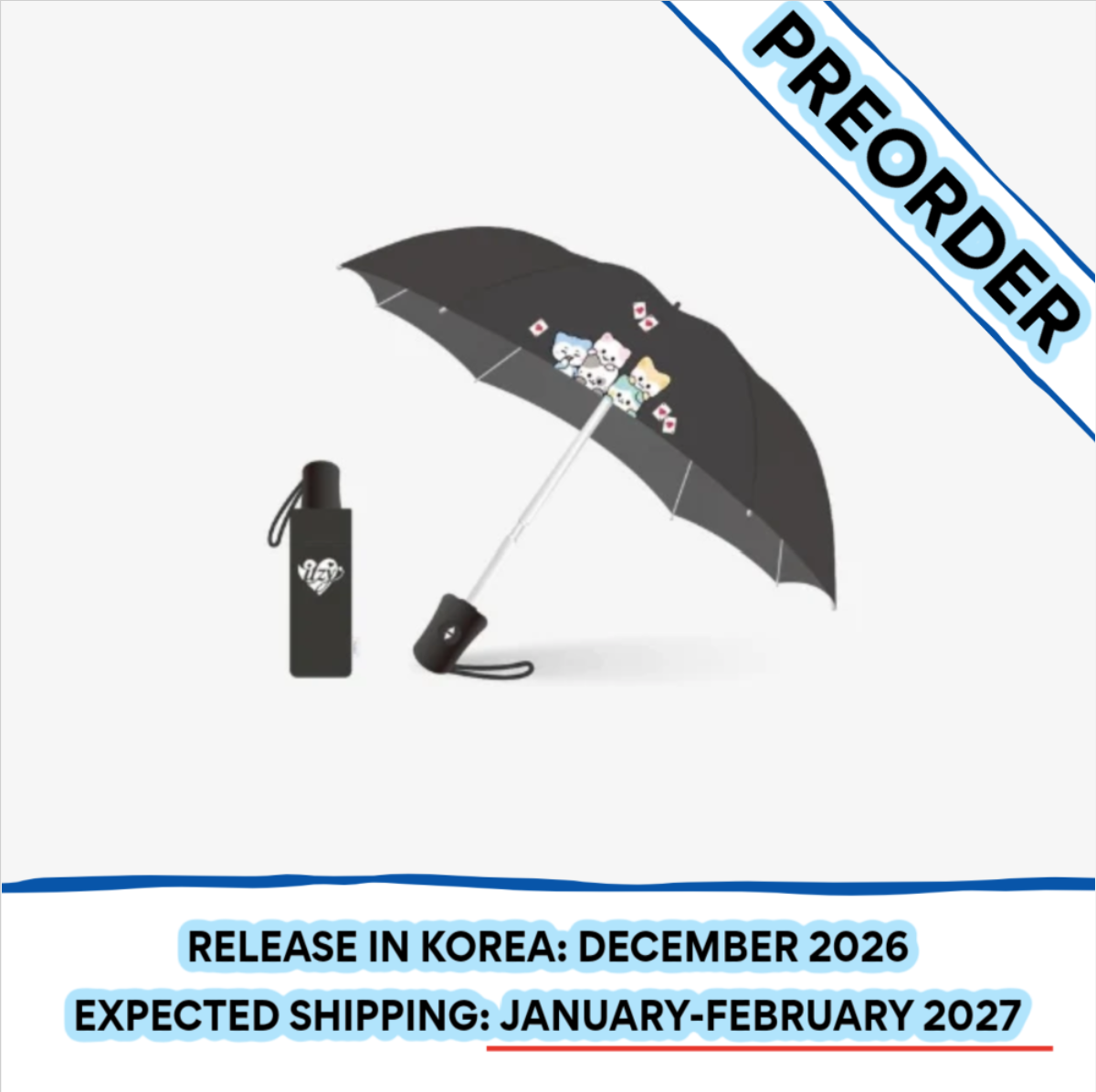 [PREORDER] [SHIPS IN JAN-FEB 2027] ITZY - ALL IN, MIDZY 5TH FAN MEETING OFFICIAL MD FOLDING UMBRELLA