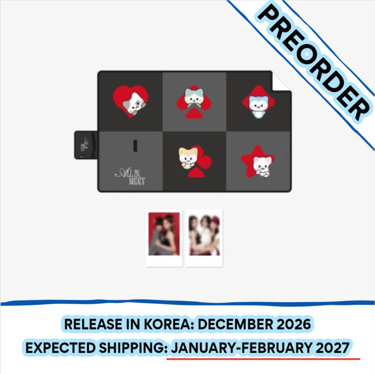 [PREORDER] [SHIPS IN JAN-FEB 2027] ITZY - ALL IN, MIDZY 5TH FAN MEETING OFFICIAL MD TWINZY PICNIC MAT