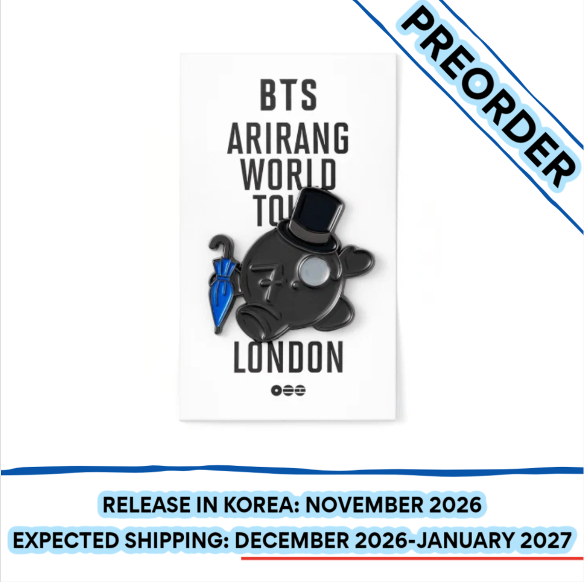 [PREORDER] [SHIPS IN DEC-JAN] BTS - ARIRANG WORLD TOUR OFFICIAL MD MAGNET LONDON Ver.
