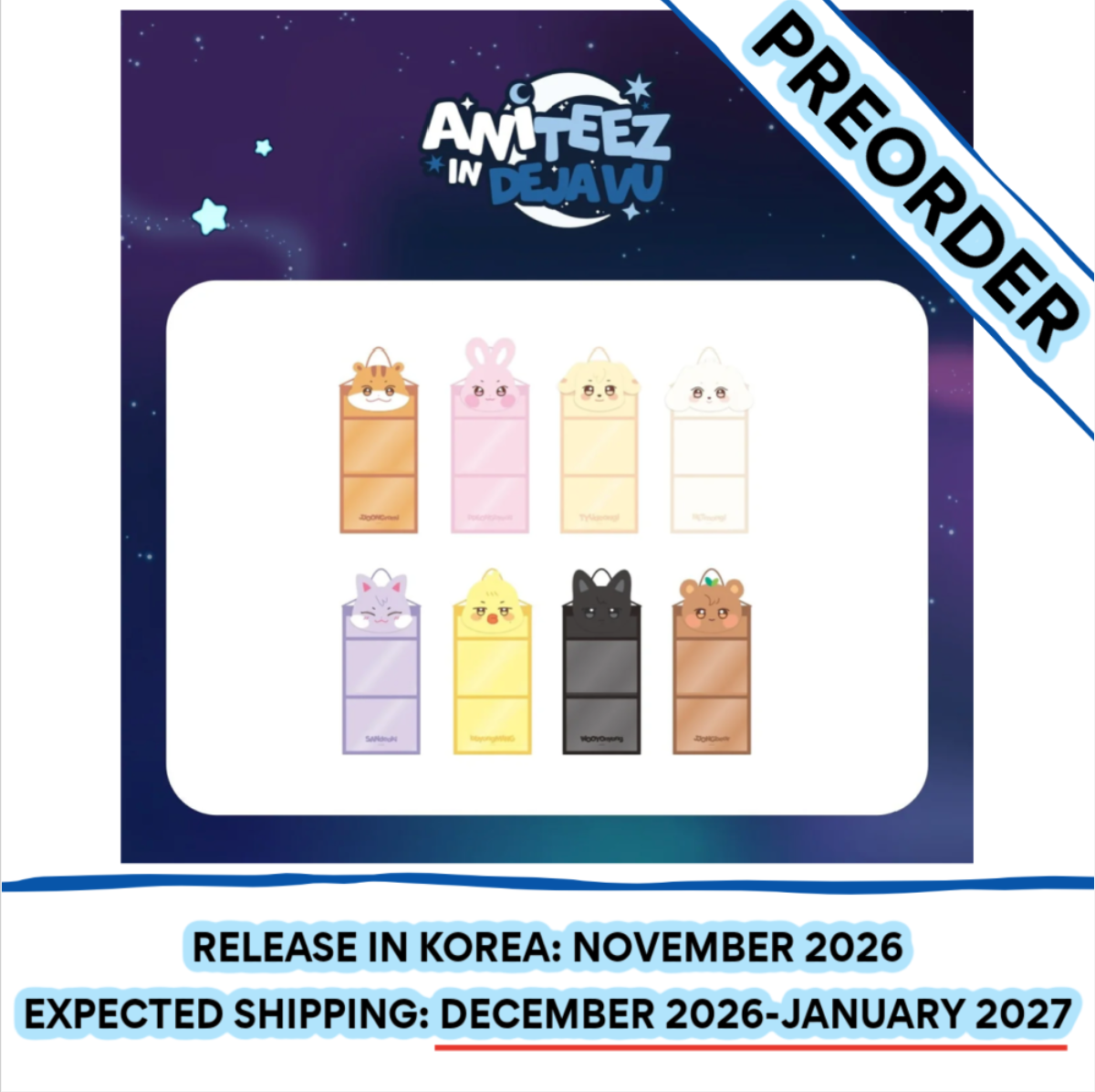 [PREORDER] [SHIPS IN DEC 2026-JAN 2027] ATEEZ - ANITEEZ IN DEJAVU POP UP OFFICIAL MD WALL POCKET (Member Choice)