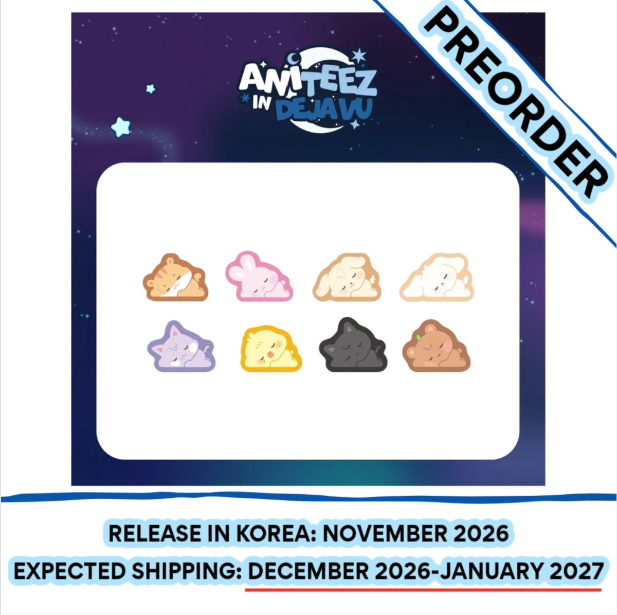 [PREORDER] [SHIPS IN DEC 2026-JAN 2027] ATEEZ - ANITEEZ IN DEJAVU POP UP OFFICIAL MD TINY RUG (Member Choice)
