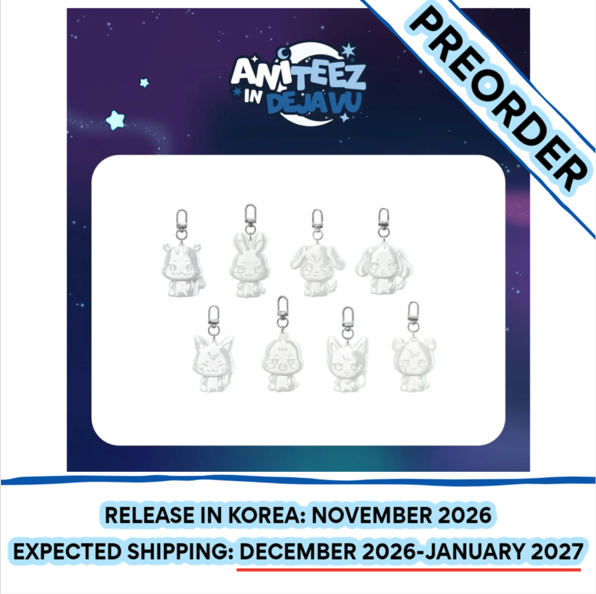 [PREORDER] [SHIPS IN DEC 2026-JAN 2027] ATEEZ - ANITEEZ IN DEJA VU POP UP OFFICIAL MD CAN OPENER KEYRING (Member Choice)