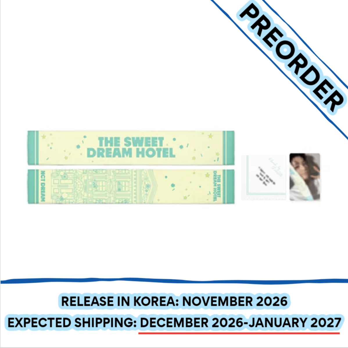[PREORDER] [SHIPS IN DEC 2026-JAN 2027] NCT DREAM - THE SWEET DREAM HOTEL 10TH ANNIVERSARY PARTY OFFICIAL MD SLOGAN SET (Member Choice)