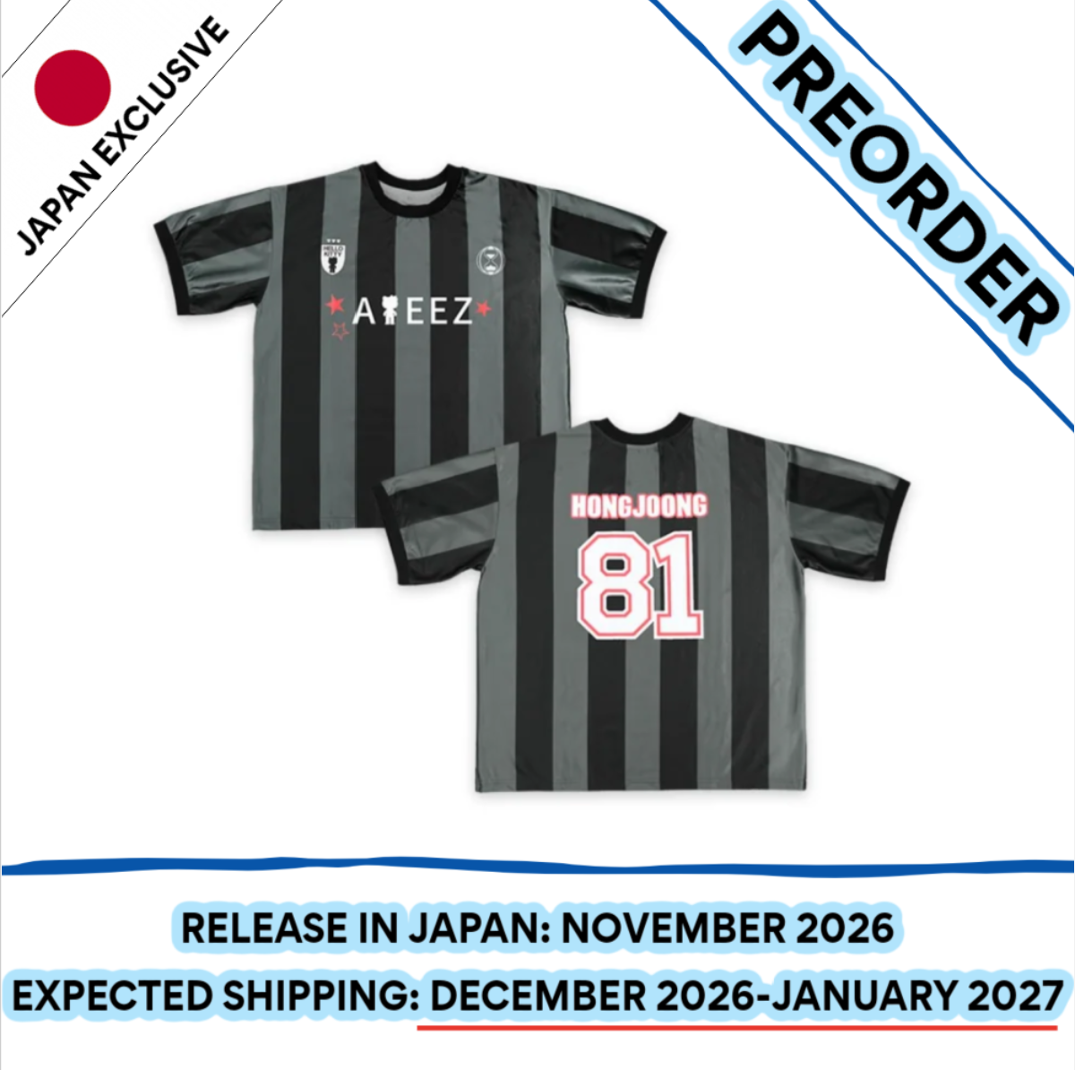 [PREORDER] [SHIPS IN DEC 2026-JAN 2027] ATEEZ - ATEEZ X HELLO KITTY POP UP OFFICIAL MD T-SHIRT (One Size/Member Choice)