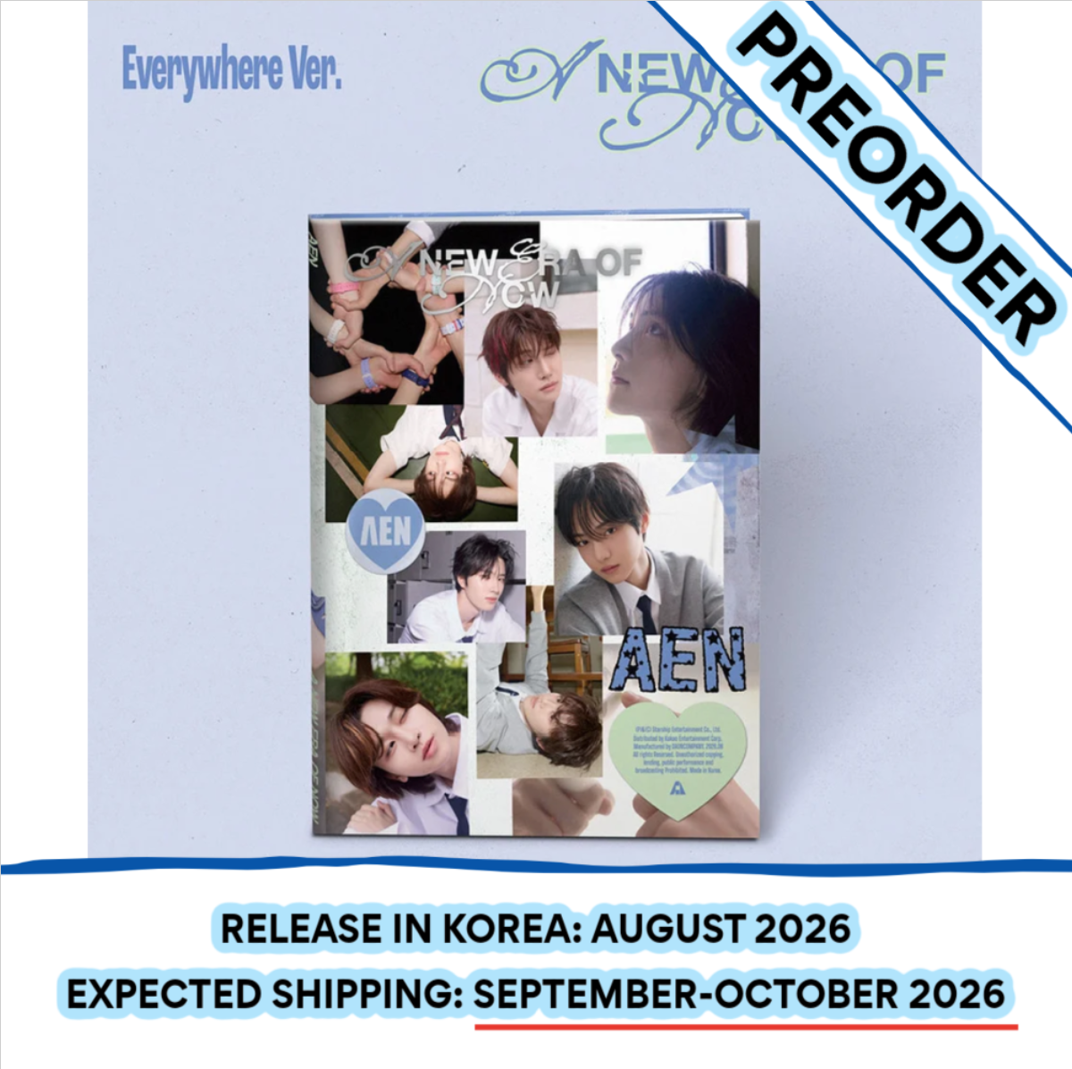 [PREORDER] [SHIPS IN SEPT-OCT] AEN - 'A NEW ERA OF NOW' 1ST EP ALBUM STANDARD Everywhere Ver.