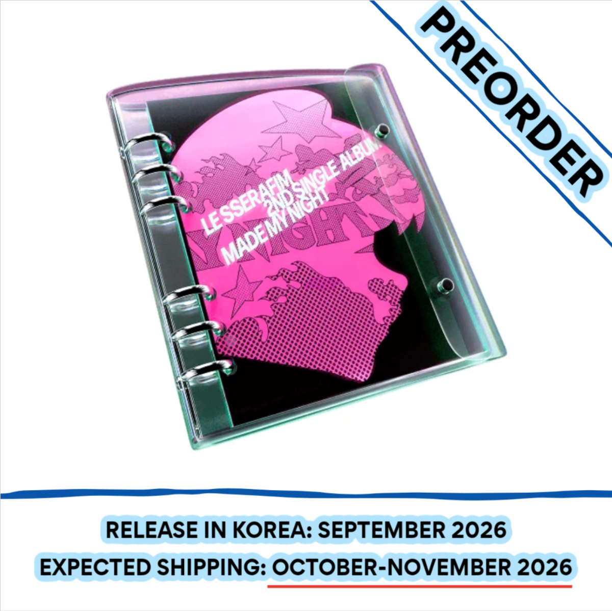 [PREORDER] [SHIPS IN OCT-NOV] LE SSERAFIM - 'MADE MY NIGHT' 2ND SINGLE ALBUM - CHEMICAL NIGHT Ver.
