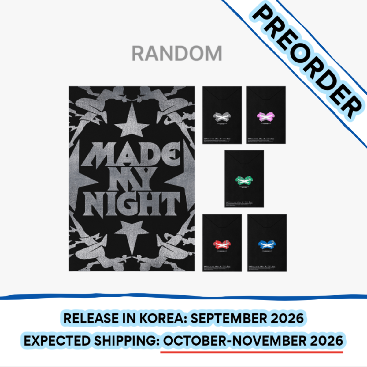 [PREORDER] [SHIPS IN OCT-NOV] LE SSERAFIM - 'MADE MY NIGHT' 2ND SINGLE ALBUM - COMPACT Ver. (Random)