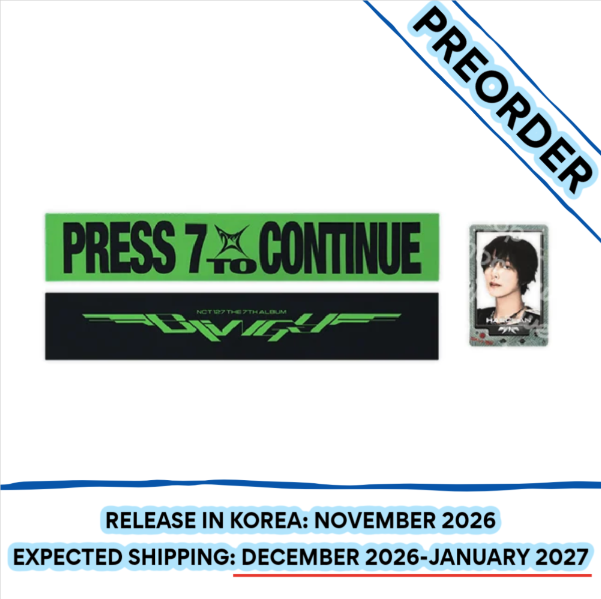 [PREORDER] [SHIPS IN DEC 2026-JAN 2027] NCT 127 - 'BLING POP UP OFFICIAL MD' SLOGAN TOWEL SET (Member Choice)