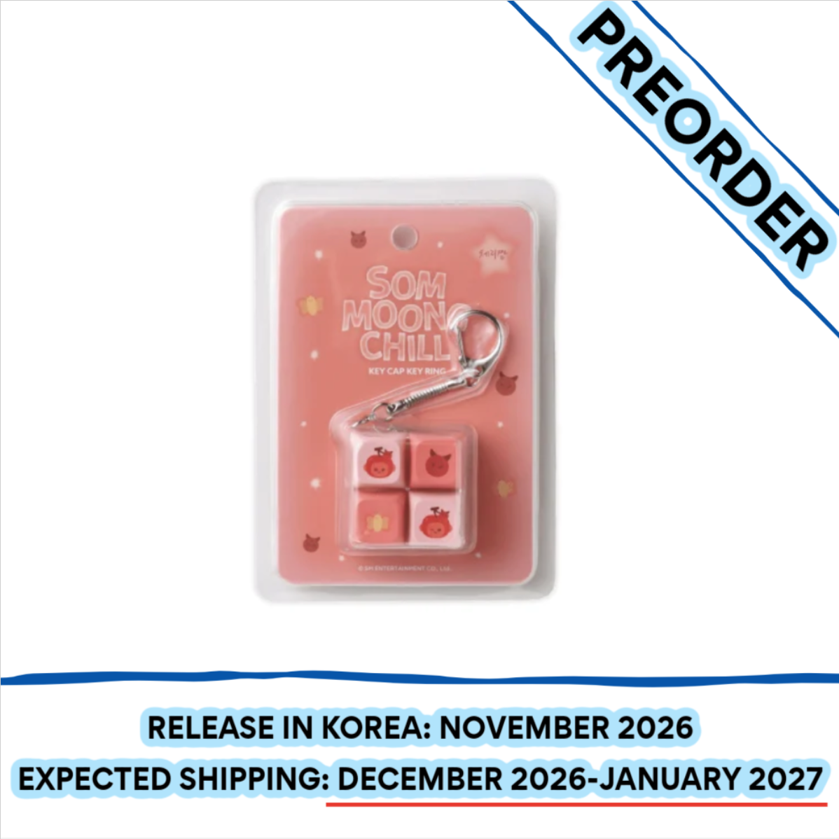 [PREORDER] [SHIPS IN DEC 2026-JAN 2027] NCT 127 - 'BLING POP UP OFFICIAL MD' SOM-MOONG-CHILL KEY CAP KEY RING (Member Choice)