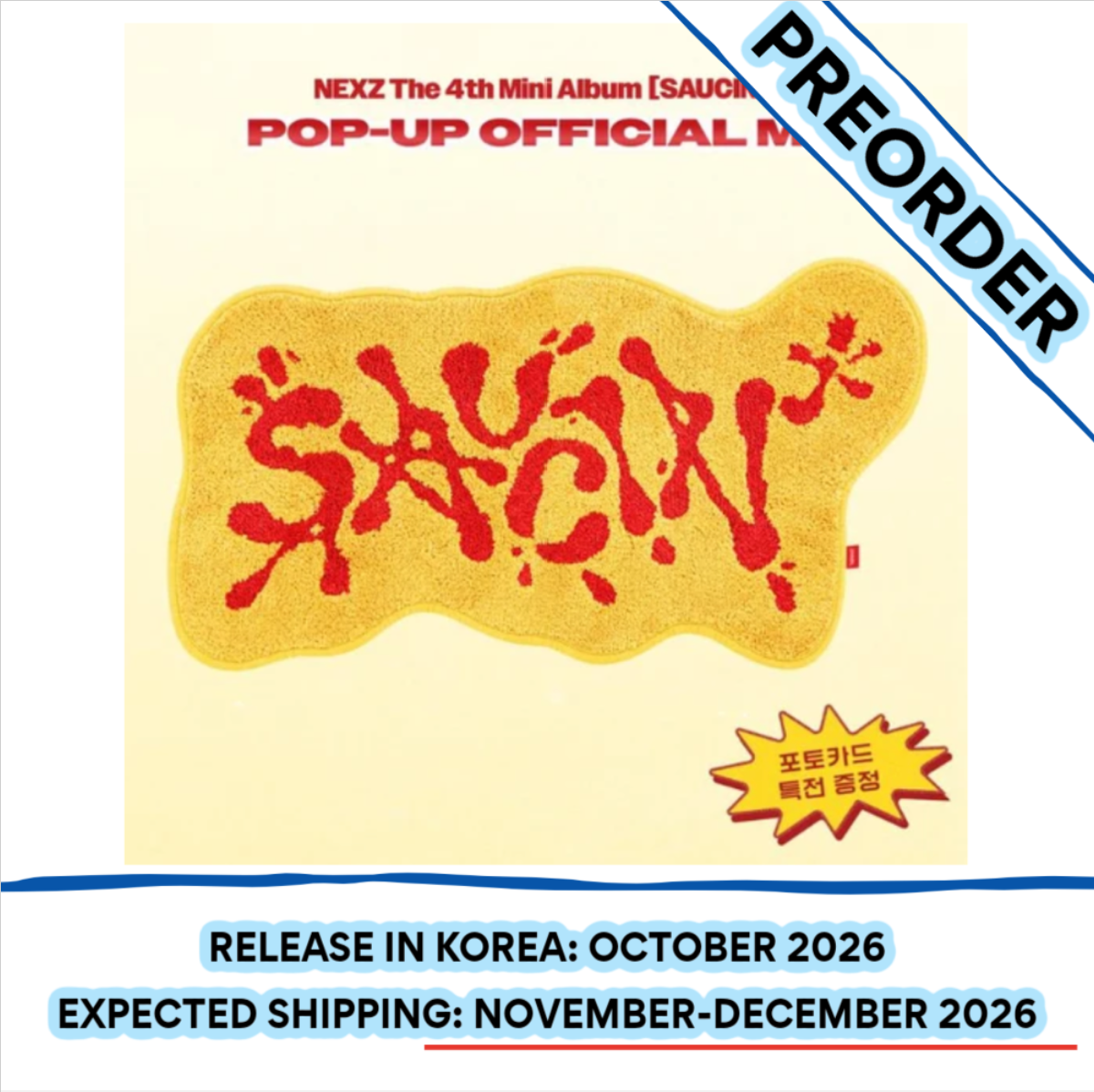 [PREORDER] [SHIPS IN NOV-DEC] NEXZ - [SAUCIN' POP UP OFFICIAL MD] JACQUARD RUG