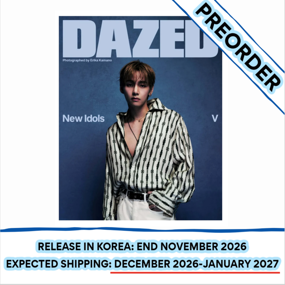 [PREORDER] [SHIPS IN DEC 2026-JAN 2027] BTS V - DAZED UK MAGAZINE 2026 AUTUMN EDITION COVER