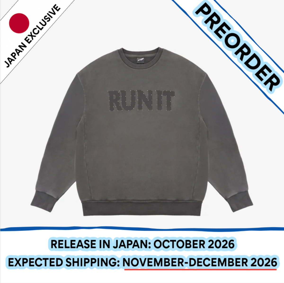 [PREORDER] [SHIPS IN NOV-DEC] Stray Kids - World Tour [RUN IT JAPAN] OFFICIAL MD 2ND LINEUP - SWEATSHIRT (Size Choice)