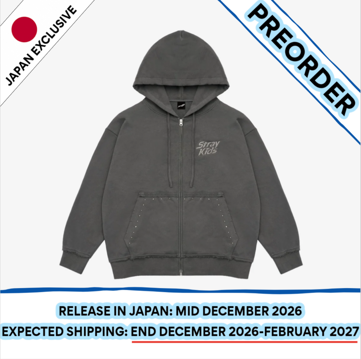 [PREORDER] [SHIPS IN DEC 2026-FEB 2027] Stray Kids - World Tour [RUN IT JAPAN] OFFICIAL MD 2ND LINEUP - HOODIE (Size Choice)