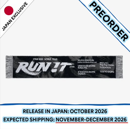 [PREORDER] [SHIPS IN NOV-DEC] Stray Kids - World Tour [RUN IT JAPAN] OFFICIAL MD 2ND LINEUP - MUFFLER TOWEL