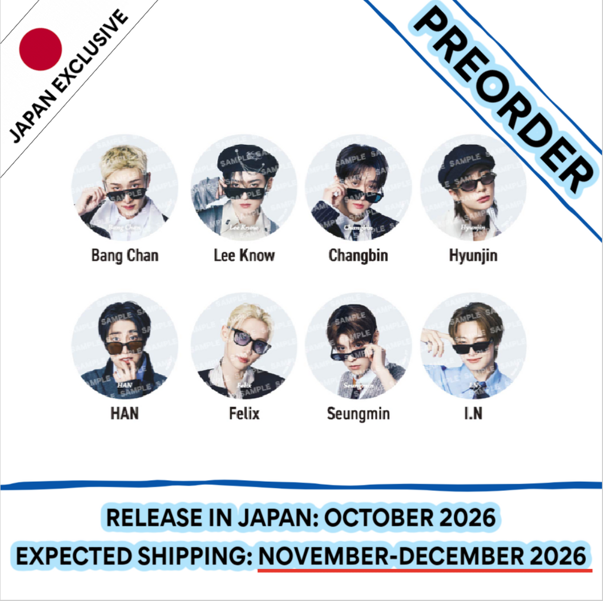 [PREORDER] [SHIPS IN NOV-DEC] Stray Kids - World Tour [RUN IT JAPAN] OFFICIAL MD 2ND LINEUP - PHOTO BADGE [B] (Member Choice)