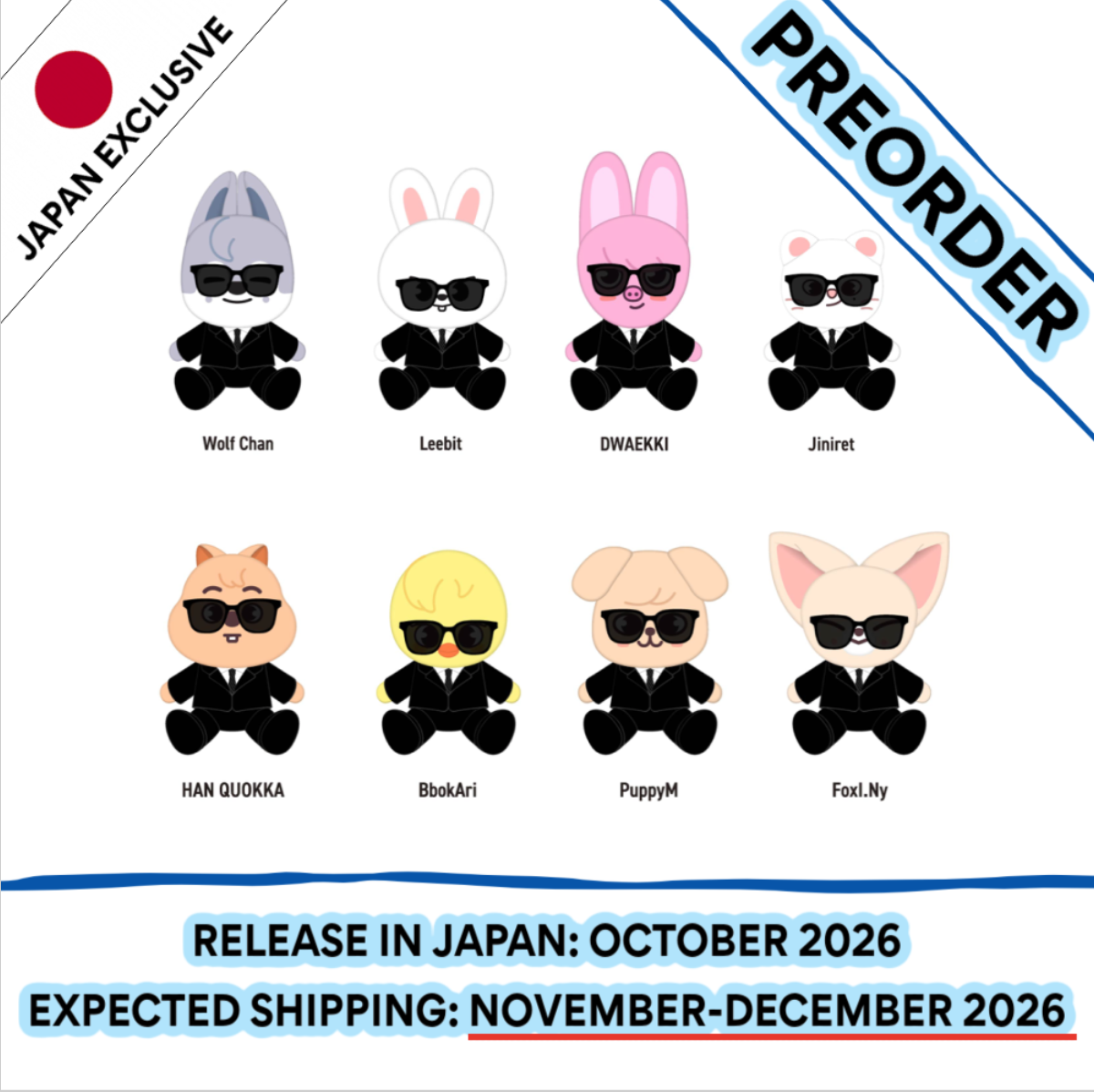 [PREORDER] [SHIPS IN NOV-DEC] Stray Kids - World Tour [RUN IT JAPAN] OFFICIAL MD 2ND LINEUP - SOFT TOY (Skzoo Choice)