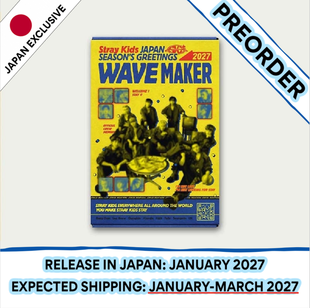 [PREORDER] [SHIPS IN JAN-MAR 2027] Stray Kids - JAPAN SEASON’S GREETINGS 2027 “WAVE MAKER” (POB Choice)