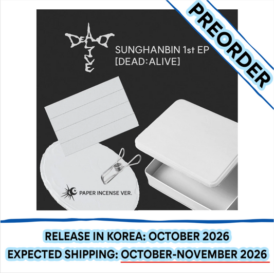 [PREORDER] [SHIPS IN OCT-NOV 2026] ZEROBASEONE SUNG HANBIN - DEAD:ALIVE 1st EP Album PAPER INCENSE Ver.