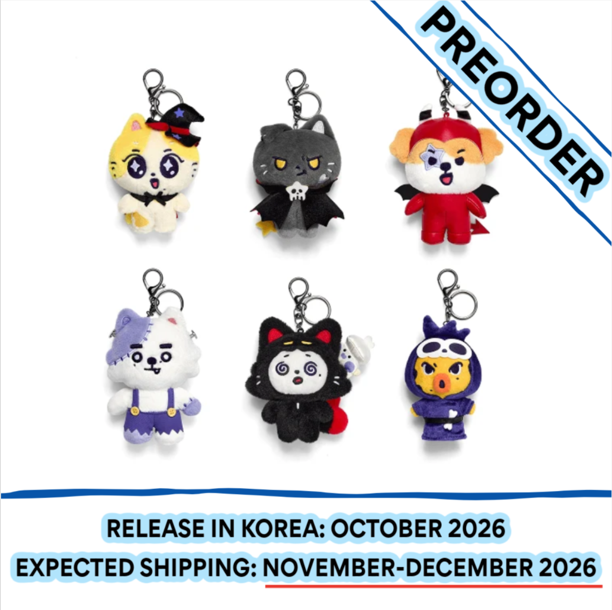 [PREORDER] [SHIPS IN NOV-DEC] ENHYPEN - 'SPOOKY ENCHIN' OFFICIAL MD - PLUSH KEYRING (Member Choice)